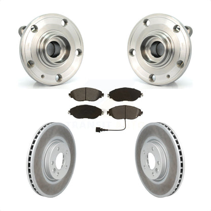 Hub Bearing Assembly Coated Disc Brake Rotor Pad Front Kit For Volkswagen CC AWD