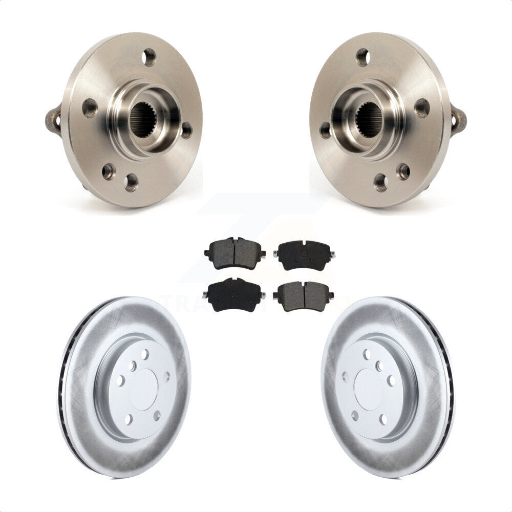 Hub Bearing Assembly Coated Brake Rotor Pads Front Kit For 2015 Mini Cooper 1.6L