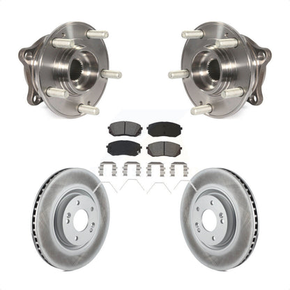 Hub Bearing Coated Disc Brake Rotor Pads Front Kit For Hyundai Sonata Kia Optima