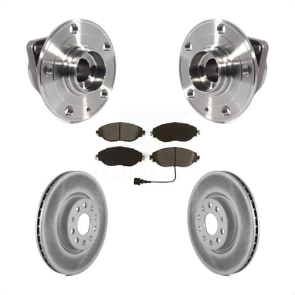 Hub Bearing Assembly Coated Brake Rotor Pads Front Kit For Volkswagen GTI Arteon
