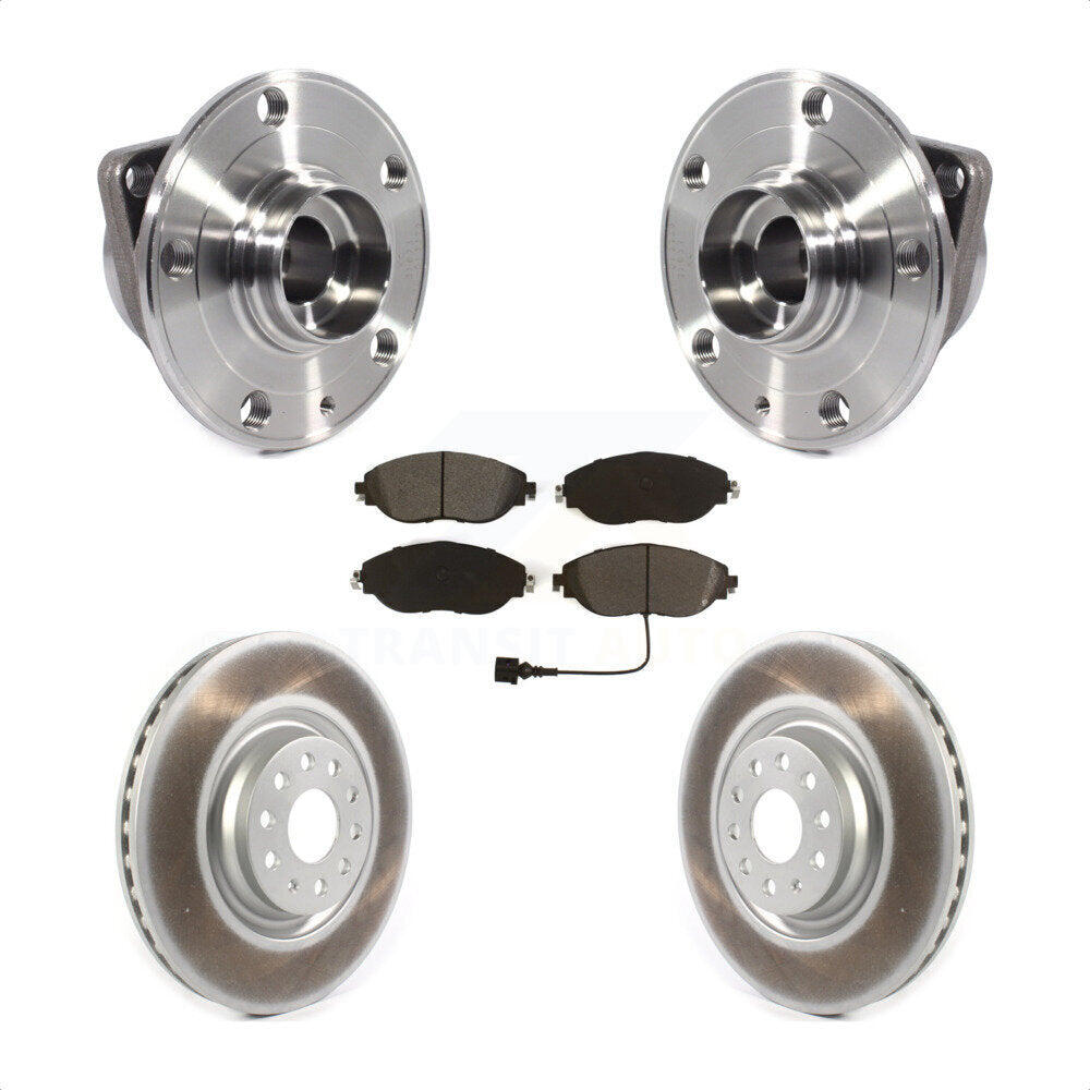 Hub Bearing Coat Brake Rotor Pad Front Kit For Volkswagen Tiguan Jetta Audi Q3 R