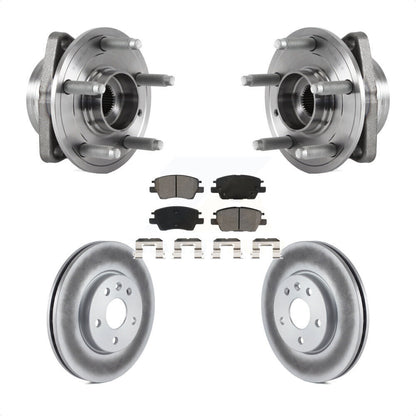 Hub Bearing Coated Brake Rotor & Pads Front Kit For Chevrolet Cruze Volt Bolt EV
