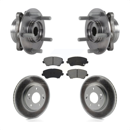 Hub Bearing Coated Brake Rotor And Pad Front Kit For Hyundai Veloster Elantra GT