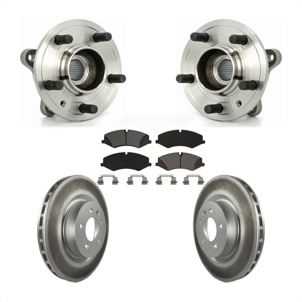 Hub Bearing Coated Disc Brake Rotor Pad Front Kit For Land Rover Range Sport LR4