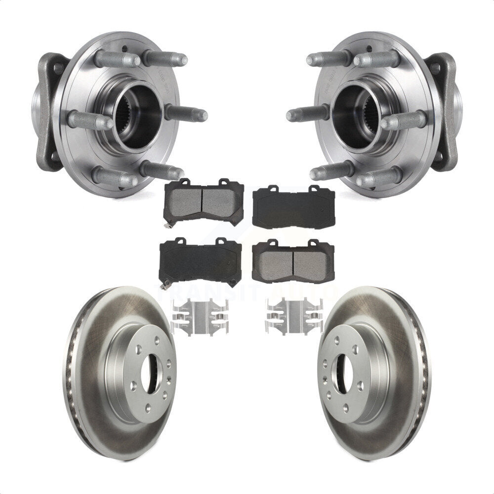 Hub Bearing Coat Brake Rotor Pad Front Kit For Chevrolet Colorado GMC Canyon 4WD