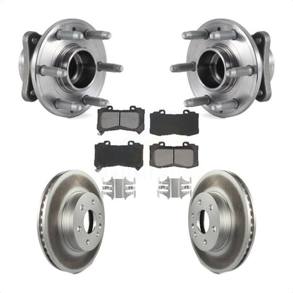 Hub Bearing Coat Brake Rotor Pad Front Kit For Chevrolet Colorado GMC Canyon 4WD