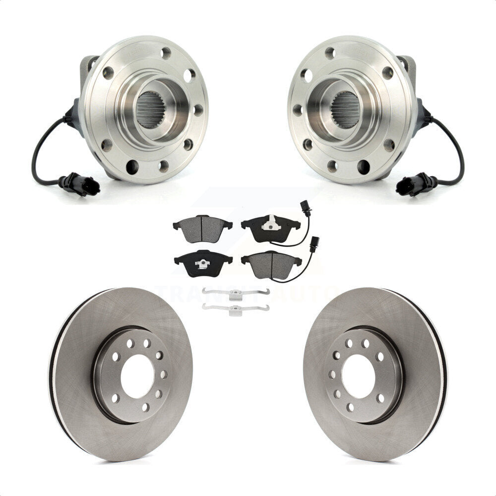 Hub Bearing Assembly Disc Brake Rotors And Pads Front Kit For Saab 9-3X