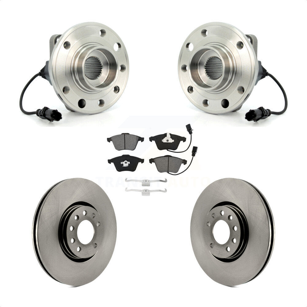 Hub Bearing Assembly Disc Brake Rotors And Pads Front Kit For Saab 9-3X