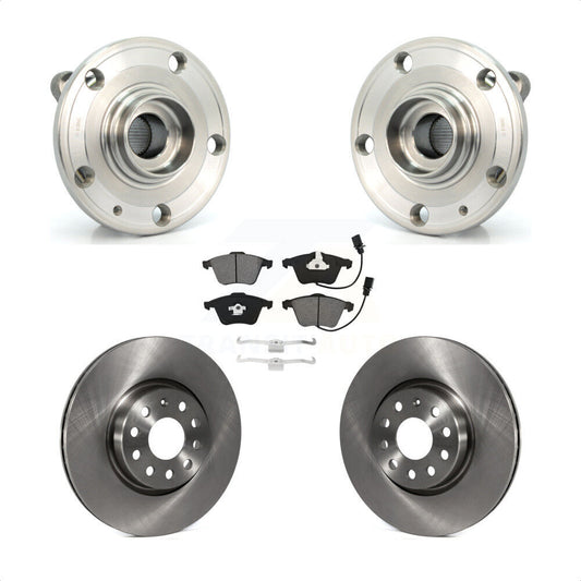 Hub Bearing Assembly Disc Brake Rotors And Pads Front Kit For Volkswagen CC