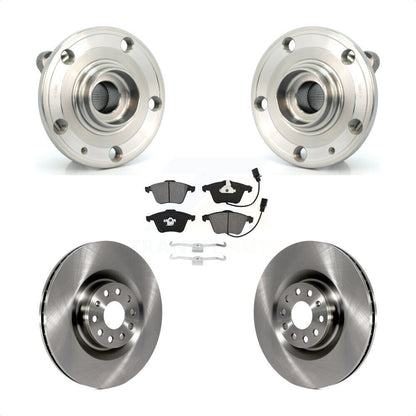 Hub Bearing Assembly Brake Rotor & Pad Front Kit For Volkswagen Passat CC Golf R