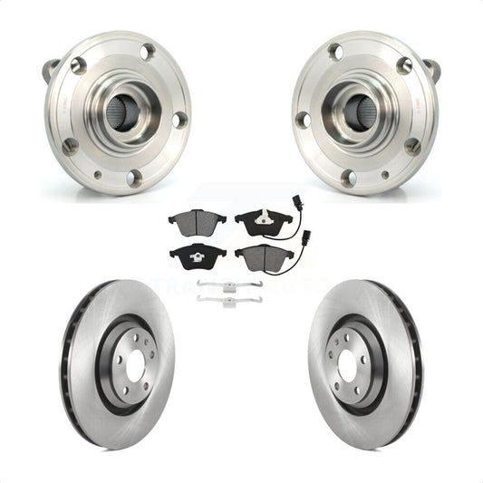 Hub Bearing Assembly Disc Brake Rotor And Pads Front Kit For Audi TT Quattro TTS