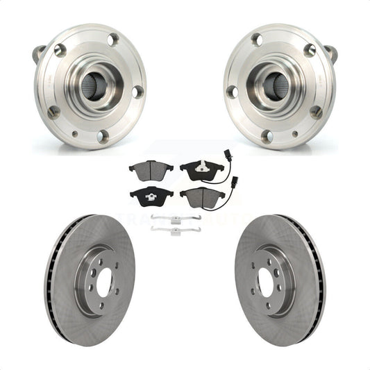Hub Bearing Assembly Disc Brake Rotors And Pads Front Kit For Volkswagen CC