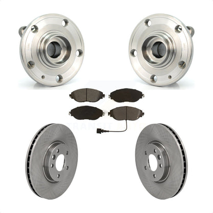 Hub Bearing Assembly Disc Brake Rotors And Pads Front Kit For Volkswagen CC AWD