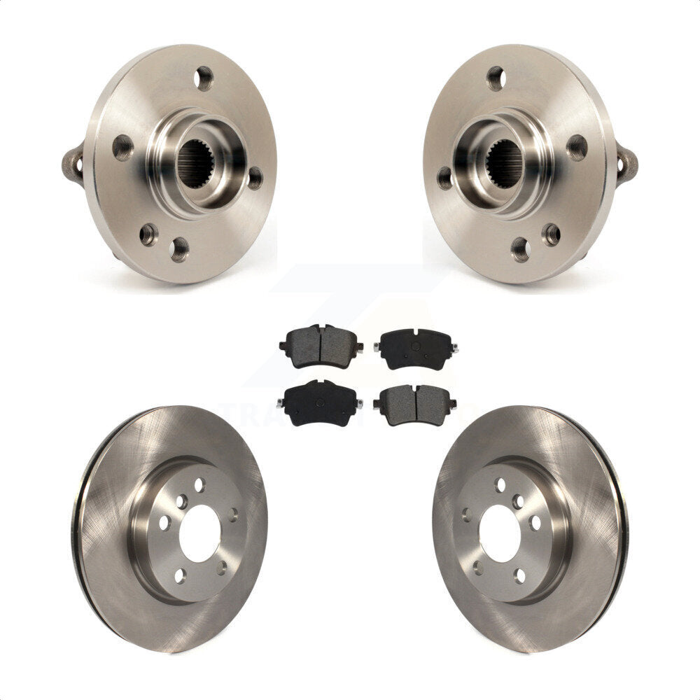 Hub Bearing Assembly Disc Brake Rotor & Pads Front Kit For 2015 Mini Cooper 1.6L