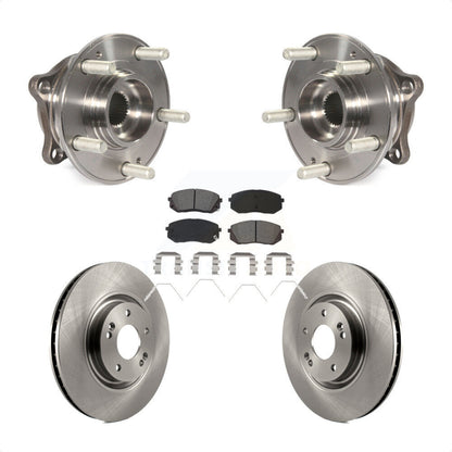 Hub Bearing Assembly Brake Rotor And Pad Front Kit For Hyundai Sonata Kia Optima