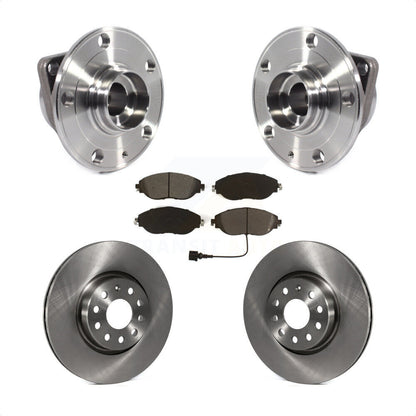 Hub Bearing Assembly Disc Brake Rotor & Pads Front Kit For Volkswagen GTI Arteon