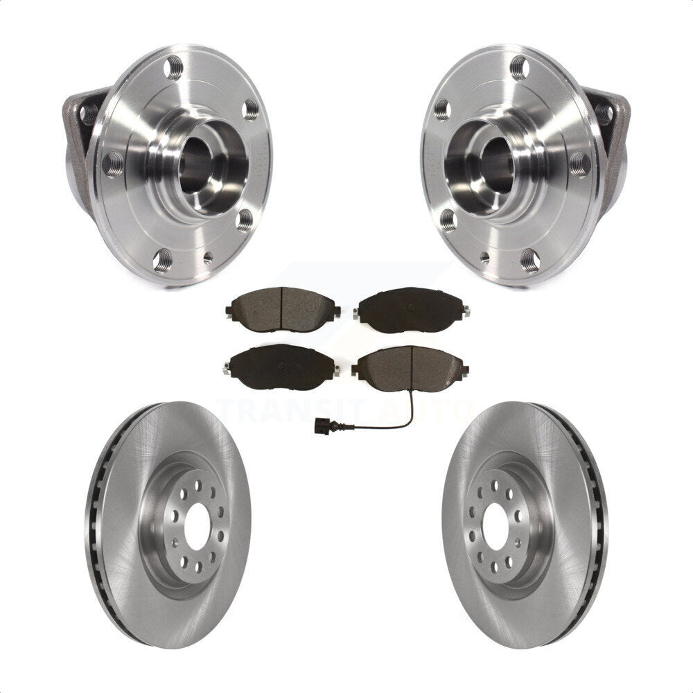 Hub Bearing Brake Rotor Pads Front Kit For Volkswagen Tiguan Jetta Audi Q3 GTI R
