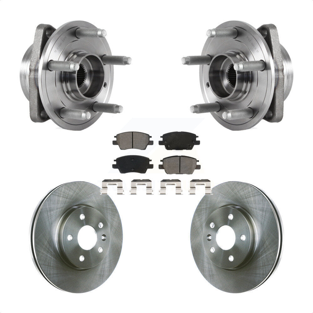 Hub Bearing Assembly Brake Rotor Pads Front Kit For Chevrolet Cruze Volt Bolt EV