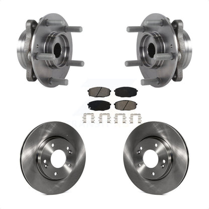 Hub Bearing Brake Rotor & Pads Front Kit For Kia Forte Hyundai Elantra GT Forte5
