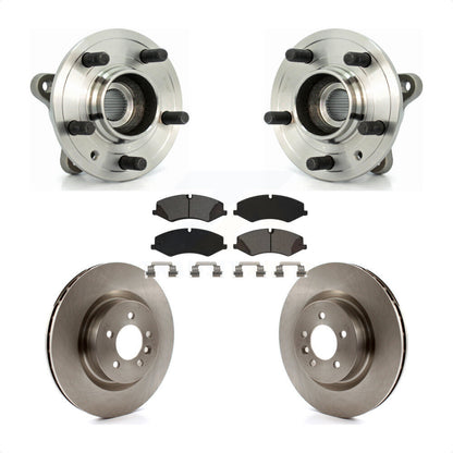 Hub Bearing Assembly Brake Rotor & Pads Front Kit For Land Rover Range Sport LR4