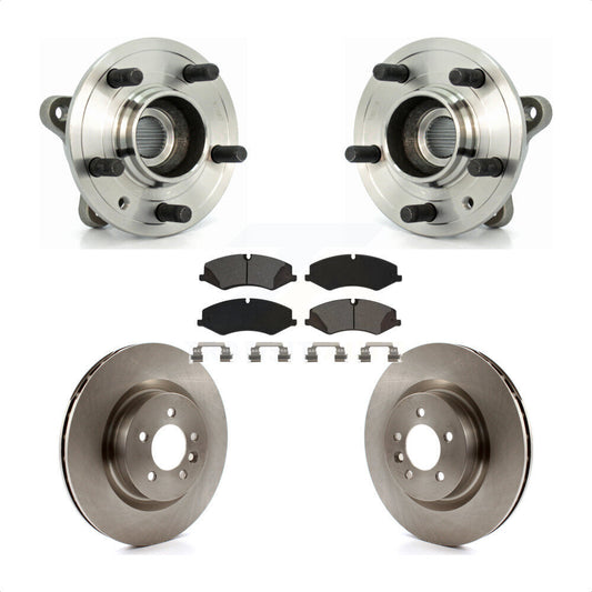 Hub Bearing Assembly Brake Rotor & Pads Front Kit For Land Rover Range Sport LR4