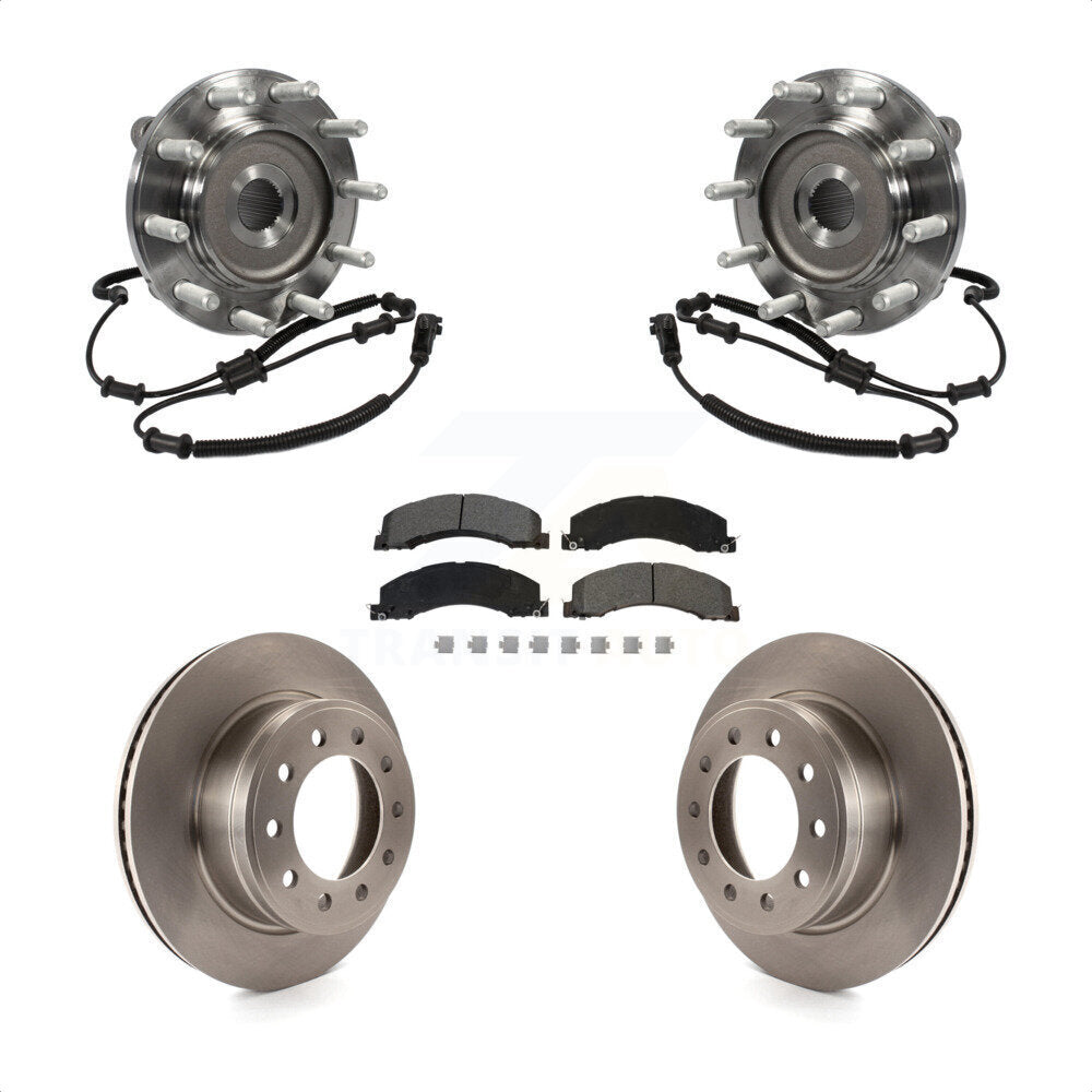 Hub Bearing Assembly Disc Brake Rotor And Pads Front Kit For Ram Dodge 4500 5500