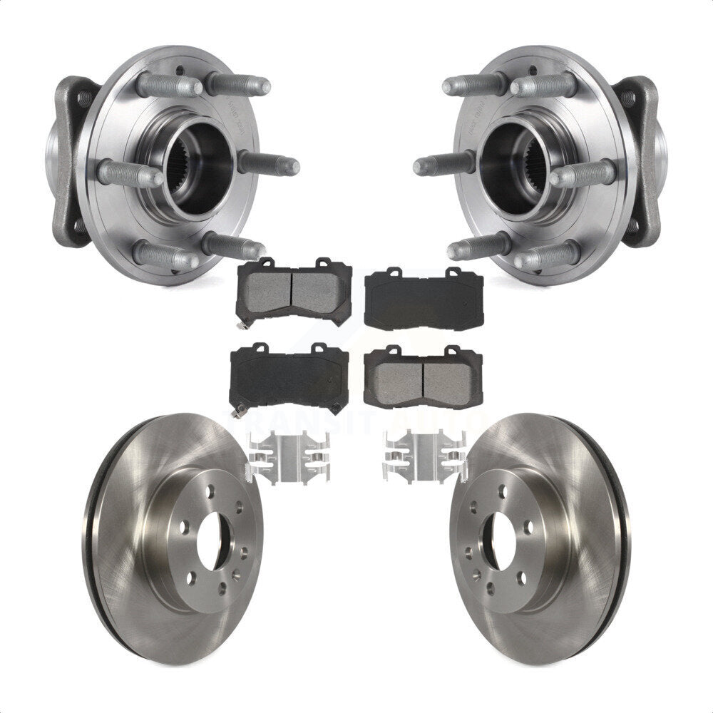 Hub Bearing Disc Brake Rotor Pad Front Kit For Chevrolet Colorado GMC Canyon 4WD