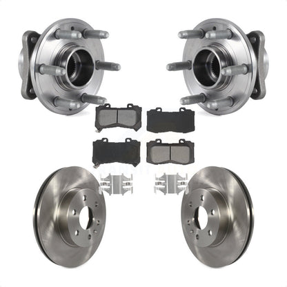 Hub Bearing Disc Brake Rotor Pad Front Kit For Chevrolet Colorado GMC Canyon 4WD