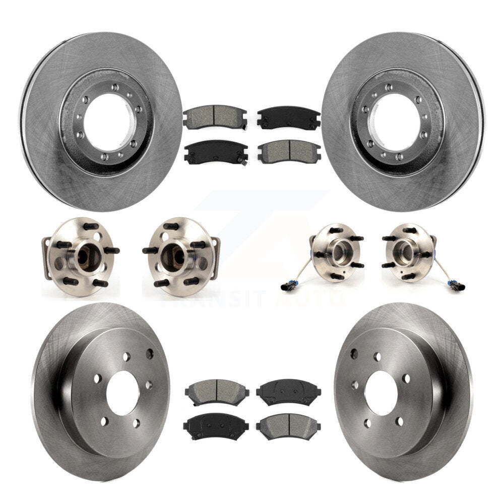 Hub Bearing Disc Brake Rotors And Pads Front Rear Kit (10Pc) For Pontiac Montana