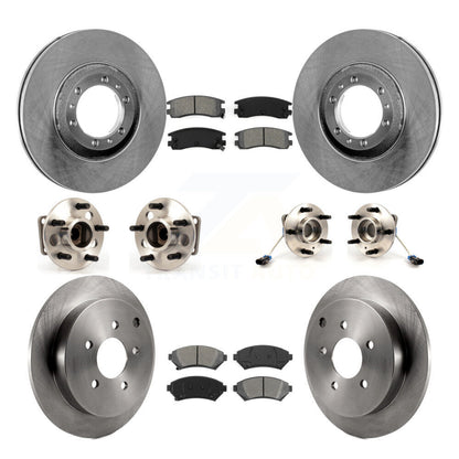 Hub Bearing Disc Brake Rotors And Pads Front Rear Kit (10Pc) For Pontiac Montana
