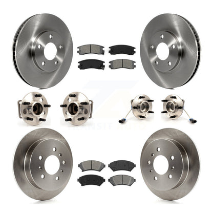 Hub Bearing Brake Rotor And Pad Front Rear Kit (10Pc) For Chevrolet Impala Monte
