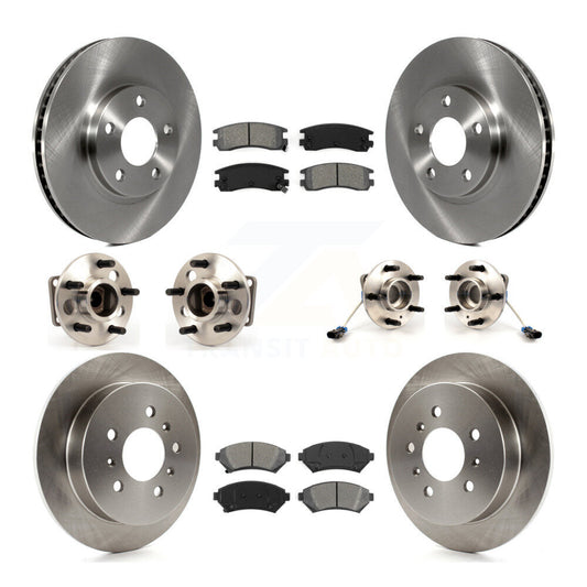 Hub Bearing Brake Rotor And Pad Front Rear Kit (10Pc) For Chevrolet Impala Monte