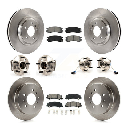 Hub Bearing Disc Brake Rotor Pad Front Rear Kit (10Pc) For Buick LaCrosse Allure