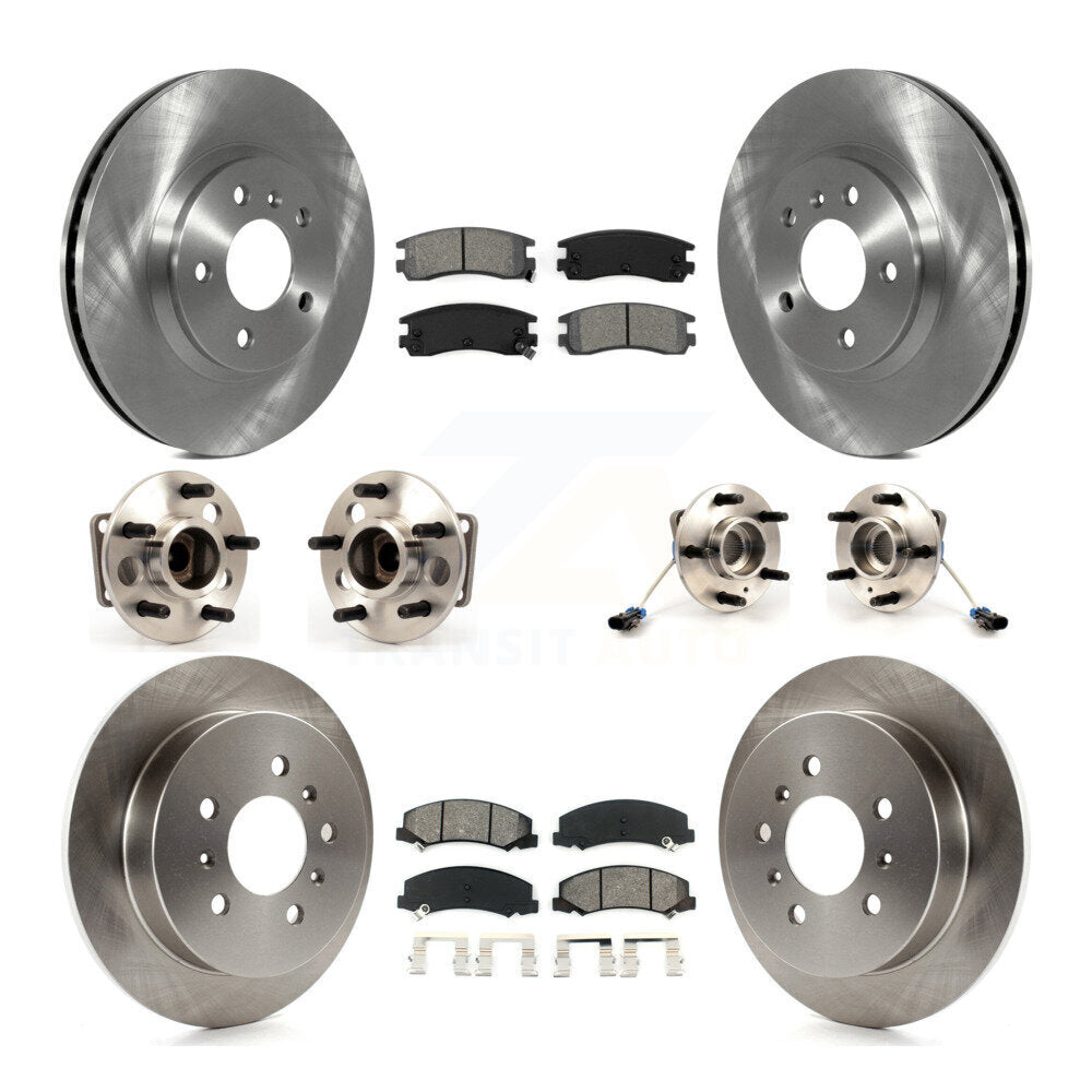Hub Bearing Brake Rotor And Pad Front Rear Kit (10Pc) For Chevrolet Impala Monte