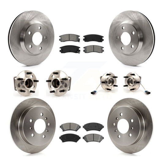 Hub Bearing Brake Rotor And Pad Front Rear Kit (10Pc) For Chevrolet Impala Monte