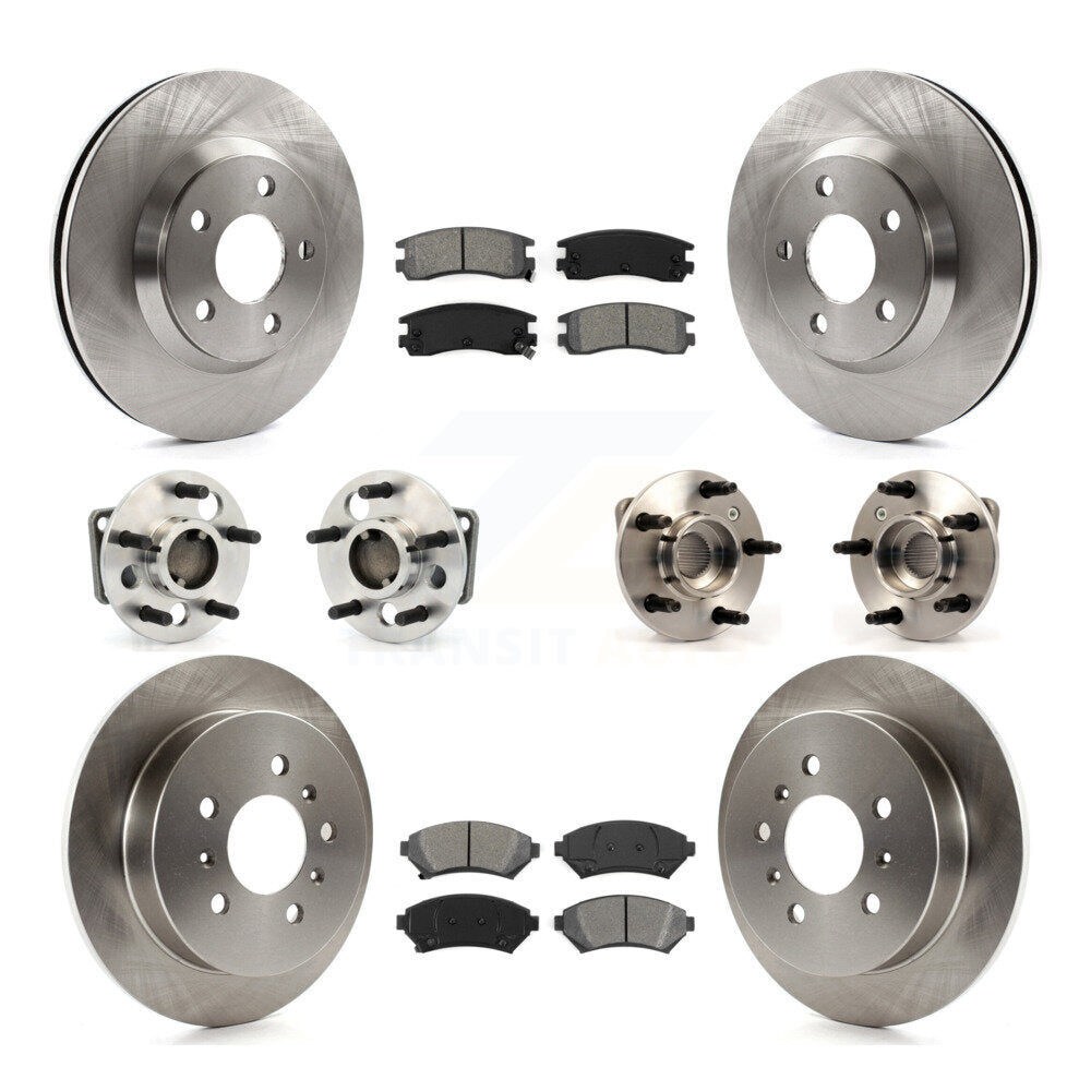 Hub Bearing Brake Rotor And Pad Front Rear Kit (10Pc) For Chevrolet Impala Monte