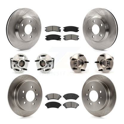 Hub Bearing Brake Rotor And Pad Front Rear Kit (10Pc) For Chevrolet Impala Monte
