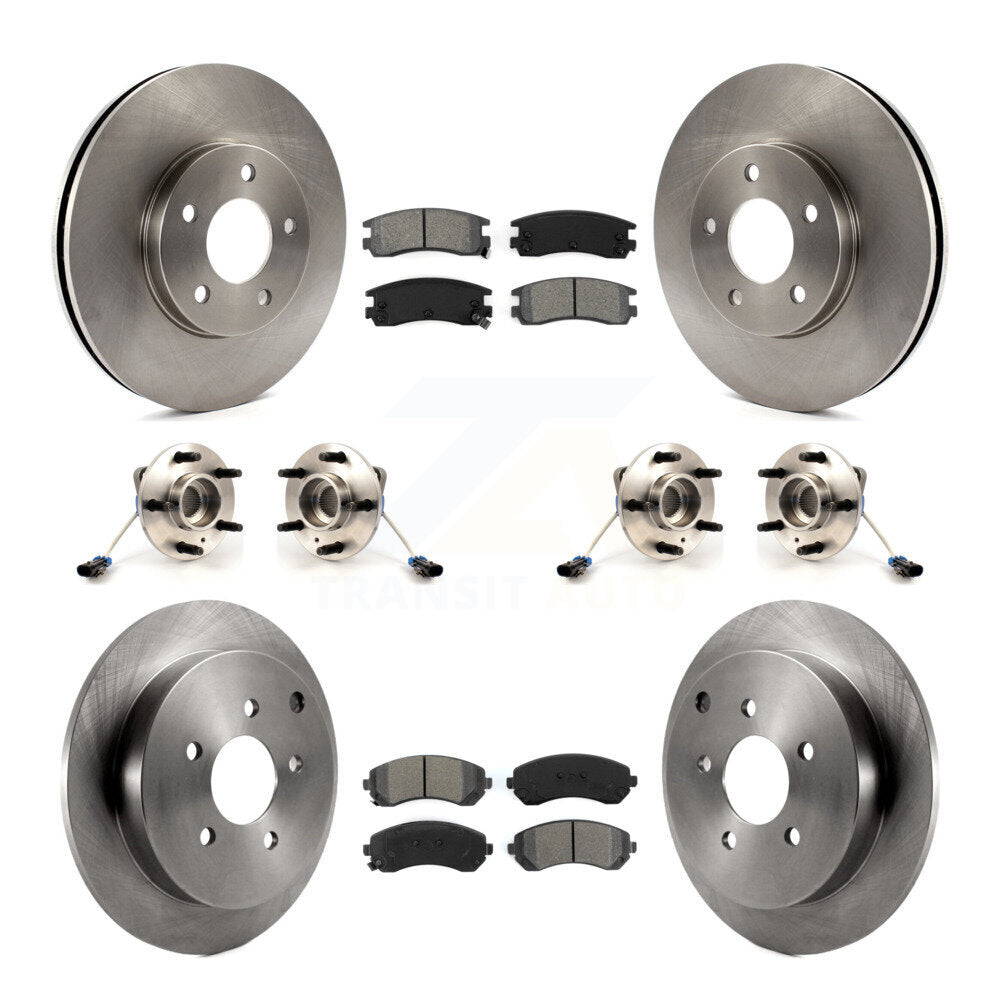Hub Bearing Brake Rotor & Pad Front Rear Kit (10Pc) For Buick Rendezvous Pontiac