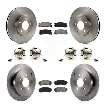 Hub Bearing Brake Rotor & Pad Front Rear Kit (10Pc) For Buick Rendezvous Pontiac