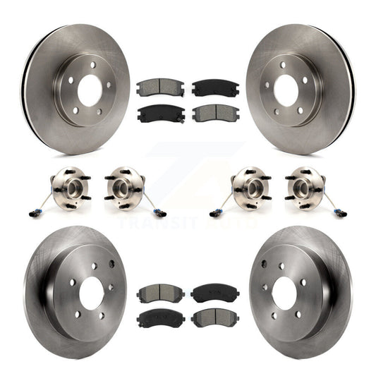 Hub Bearing Brake Rotor & Pad Front Rear Kit (10Pc) For Buick Rendezvous Pontiac