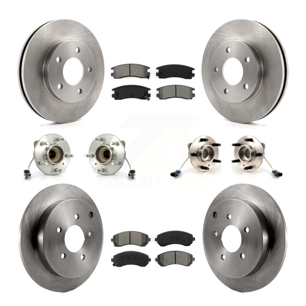 Hub Bearing Disc Brake Rotor And Pads Front Rear Kit (10Pc) For Buick Rendezvous