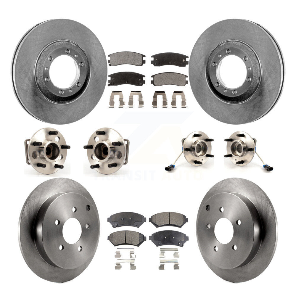 Hub Bearing Disc Brake Rotors And Pads Front Rear Kit (10Pc) For Pontiac Montana