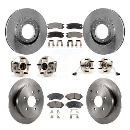 Hub Bearing Disc Brake Rotors And Pads Front Rear Kit (10Pc) For Pontiac Montana