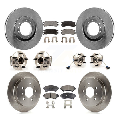 Hub Bearing Brake Rotor Pads Front Rear Kit (10Pc) For Chevrolet Venture Pontiac