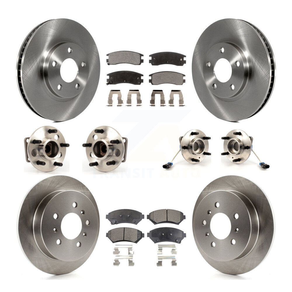 Hub Bearing Brake Rotor And Pad Front Rear Kit (10Pc) For Chevrolet Impala Monte