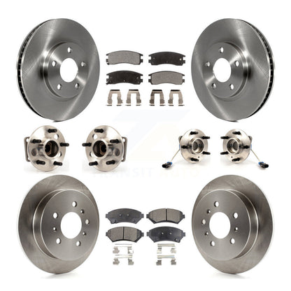 Hub Bearing Brake Rotor And Pad Front Rear Kit (10Pc) For Chevrolet Impala Monte