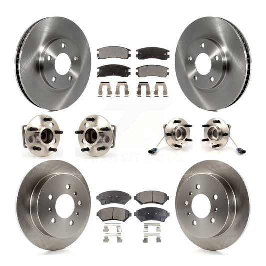 Hub Bearing Brake Rotor And Pad Front Rear Kit (10Pc) For Chevrolet Impala Monte