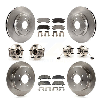 Hub Bearing Disc Brake Rotor Pad Front Rear Kit (10Pc) For Buick LaCrosse Allure
