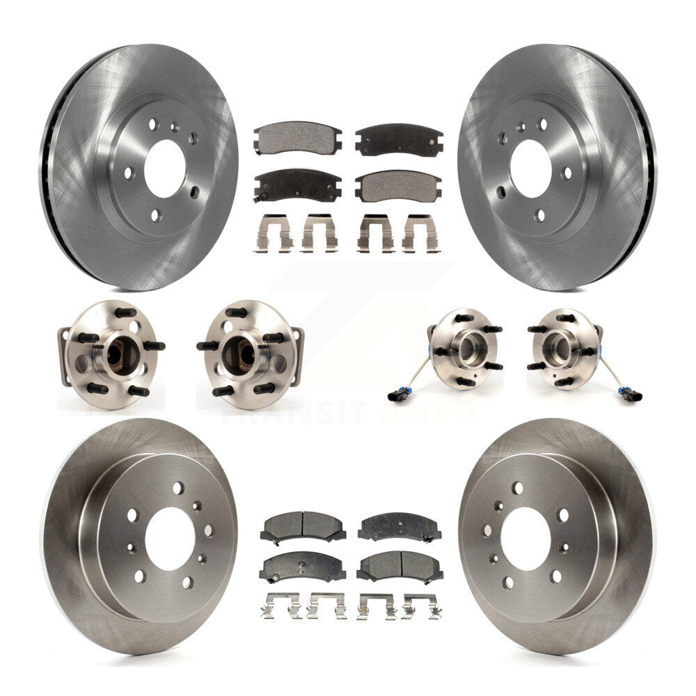 Hub Bearing Brake Rotor And Pad Front Rear Kit (10Pc) For Chevrolet Impala Monte