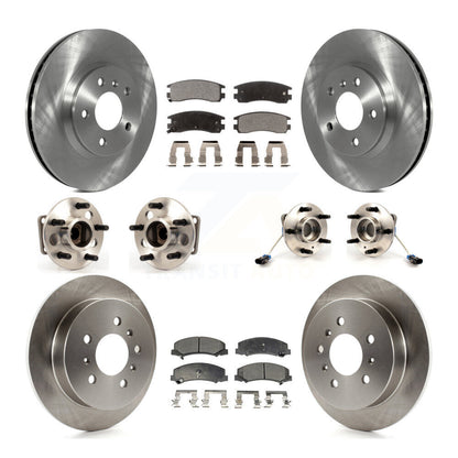 Hub Bearing Brake Rotor And Pad Front Rear Kit (10Pc) For Chevrolet Impala Monte